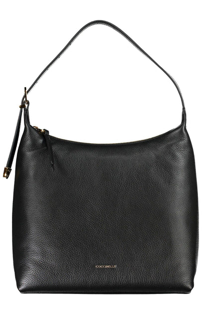 Coccinelle Elegant Black Leather Shoulder Bag - PER.FASHION