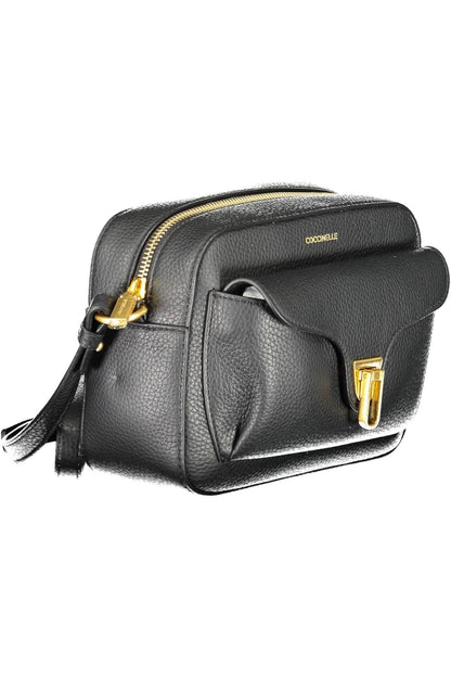 Coccinelle Elegant Black Leather Shoulder Bag - PER.FASHION