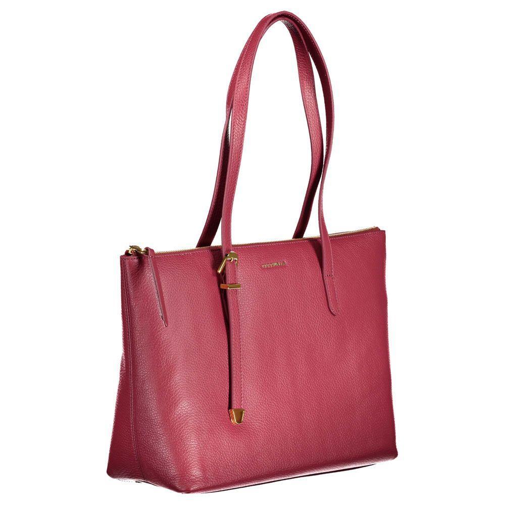 Coccinelle Red Leather Handbag - PER.FASHION