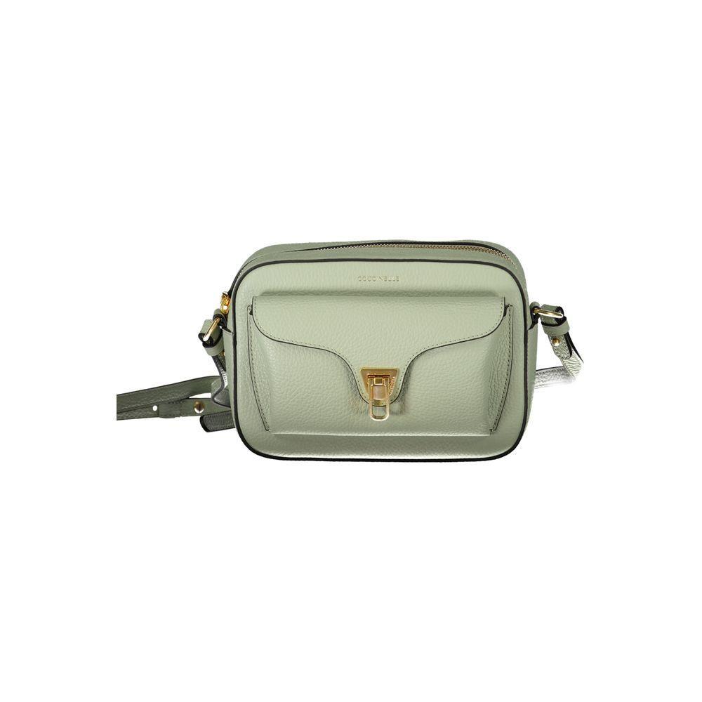 Coccinelle Green Leather Handbag - PER.FASHION