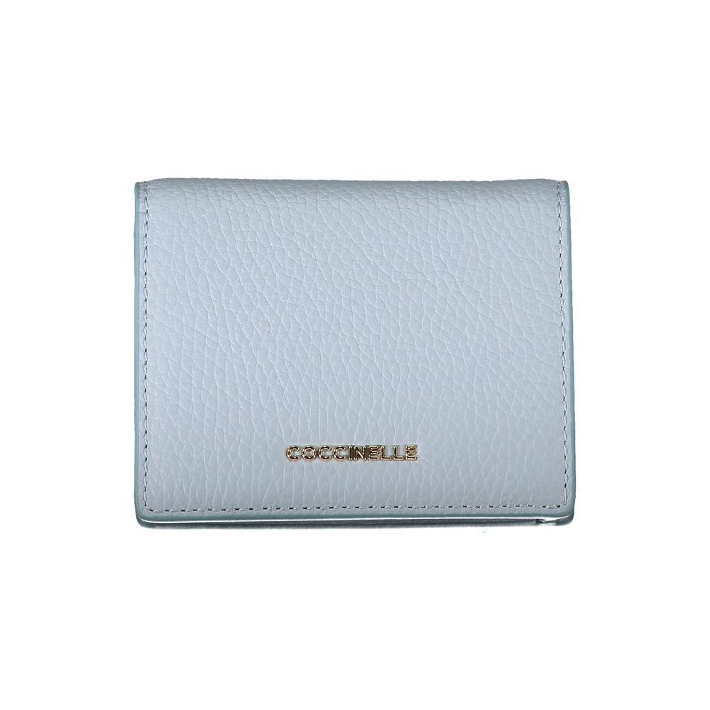 Coccinelle Light Blue Leather Wallet - PER.FASHION