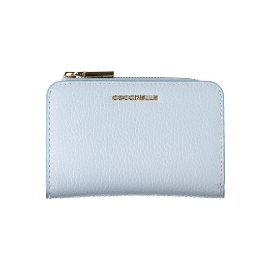 Coccinelle Light Blue Leather Wallet - PER.FASHION