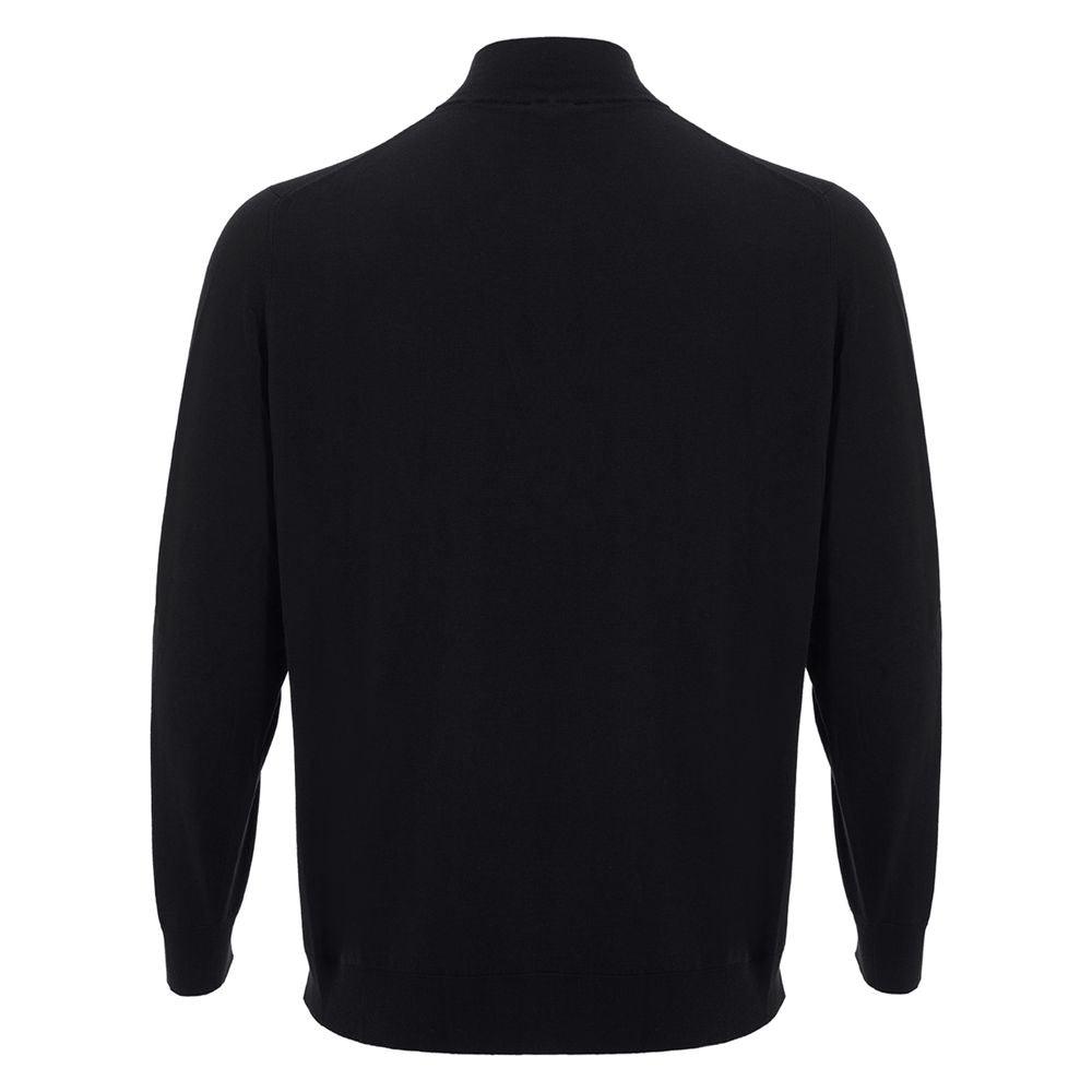 Colombo Elegant Black Cashmere Men's Sweater - PER.FASHION