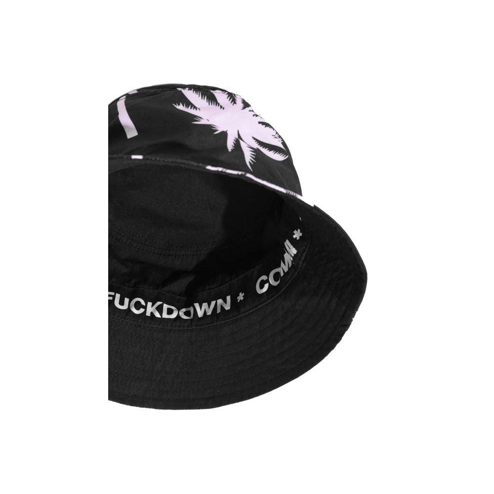 Comme Des Fuckdown Palm Print Fisherman Hat with Embroidered Logo - PER.FASHION