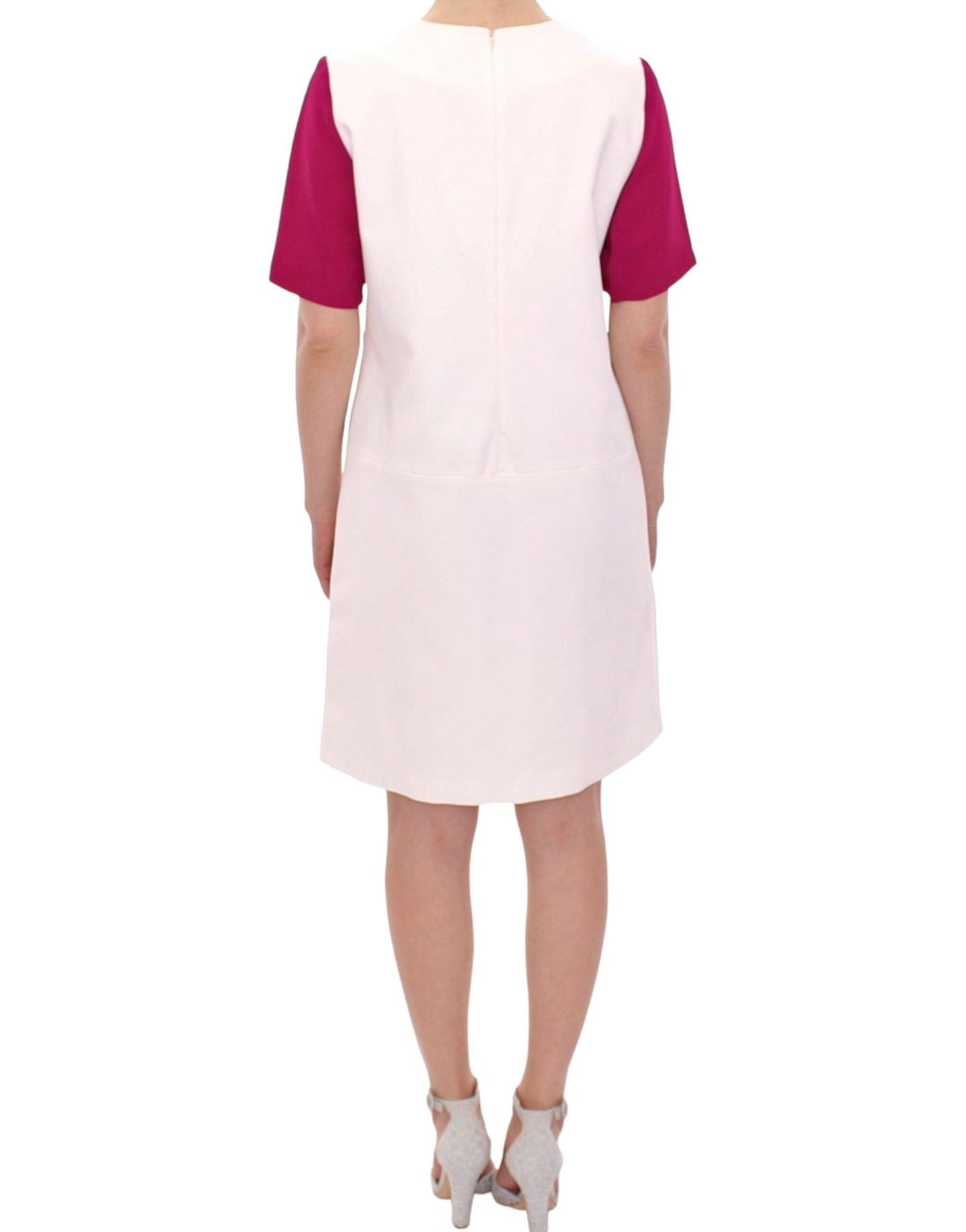 CO|TE Chic White and Pink Shift Robot Dress - PER.FASHION