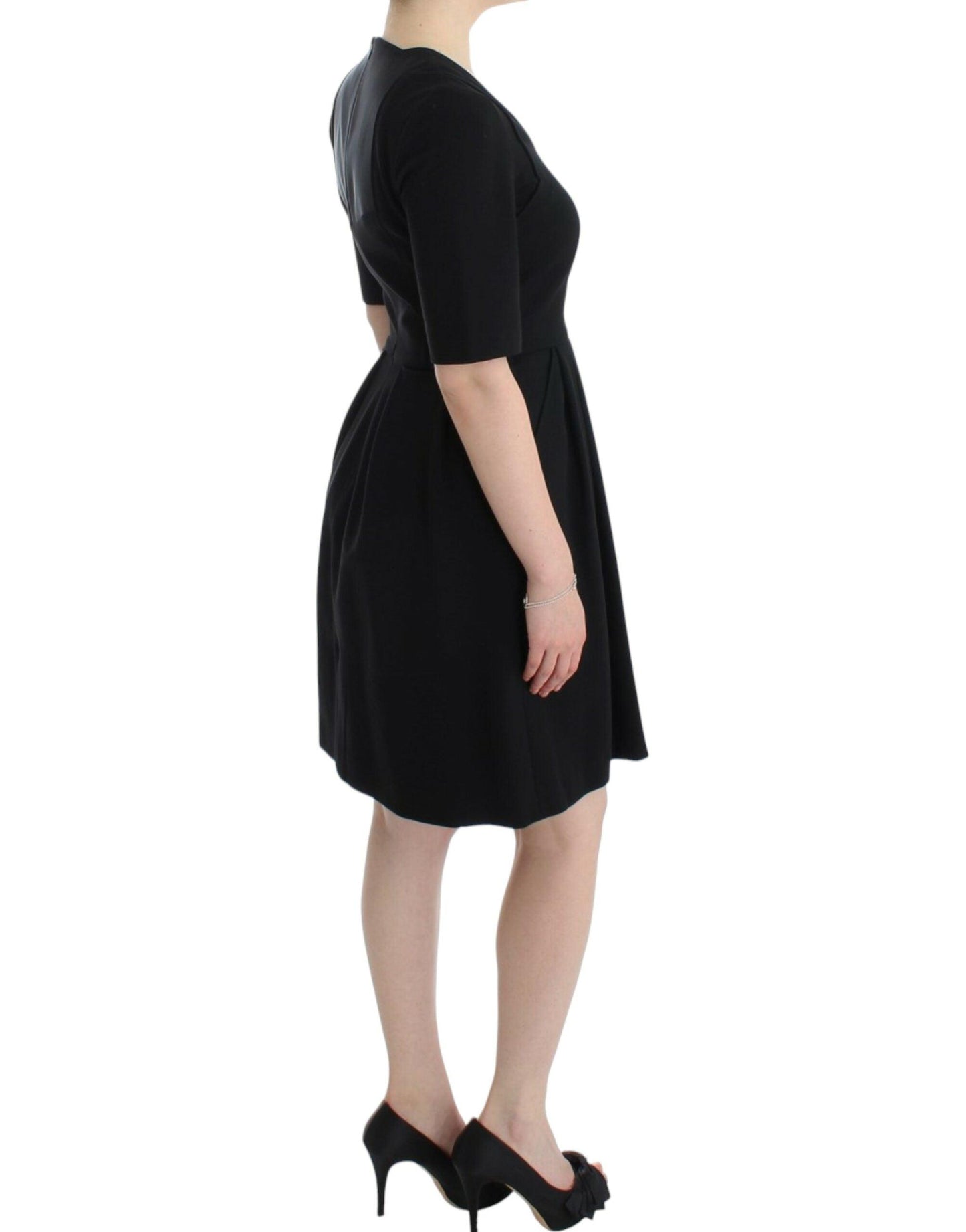 CO|TE Elegant Black Short Sleeve Venus Dress - PER.FASHION