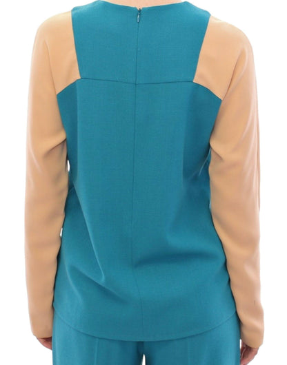 CO|TE Elegant Blue and Beige Crew-neck Sweater - PER.FASHION