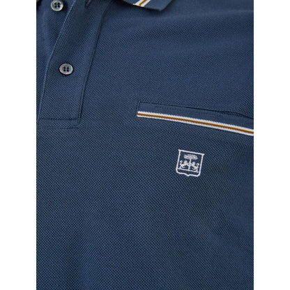 Corneliani Elegant Blue Italian Cotton Polo Shirt - PER.FASHION