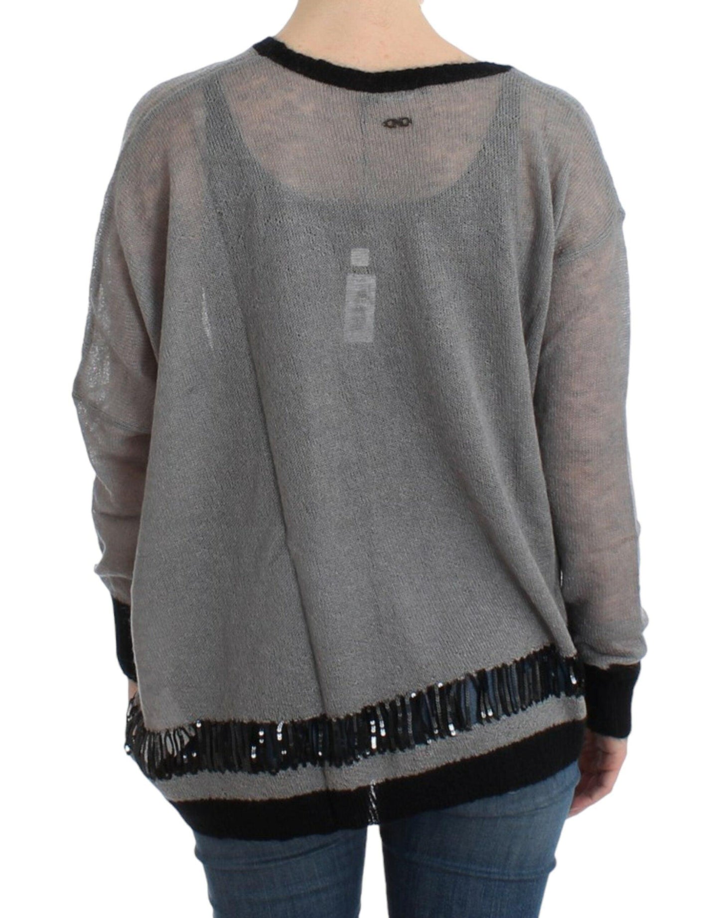 Costume National Chic Asymmetric Embellished Knit Sweater - PER.FASHION