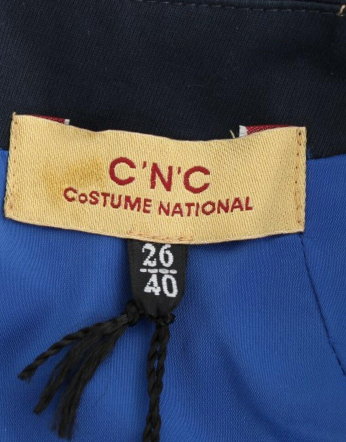 Costume National Chic Blue V-Neck Knee-Length Dress - PER.FASHION