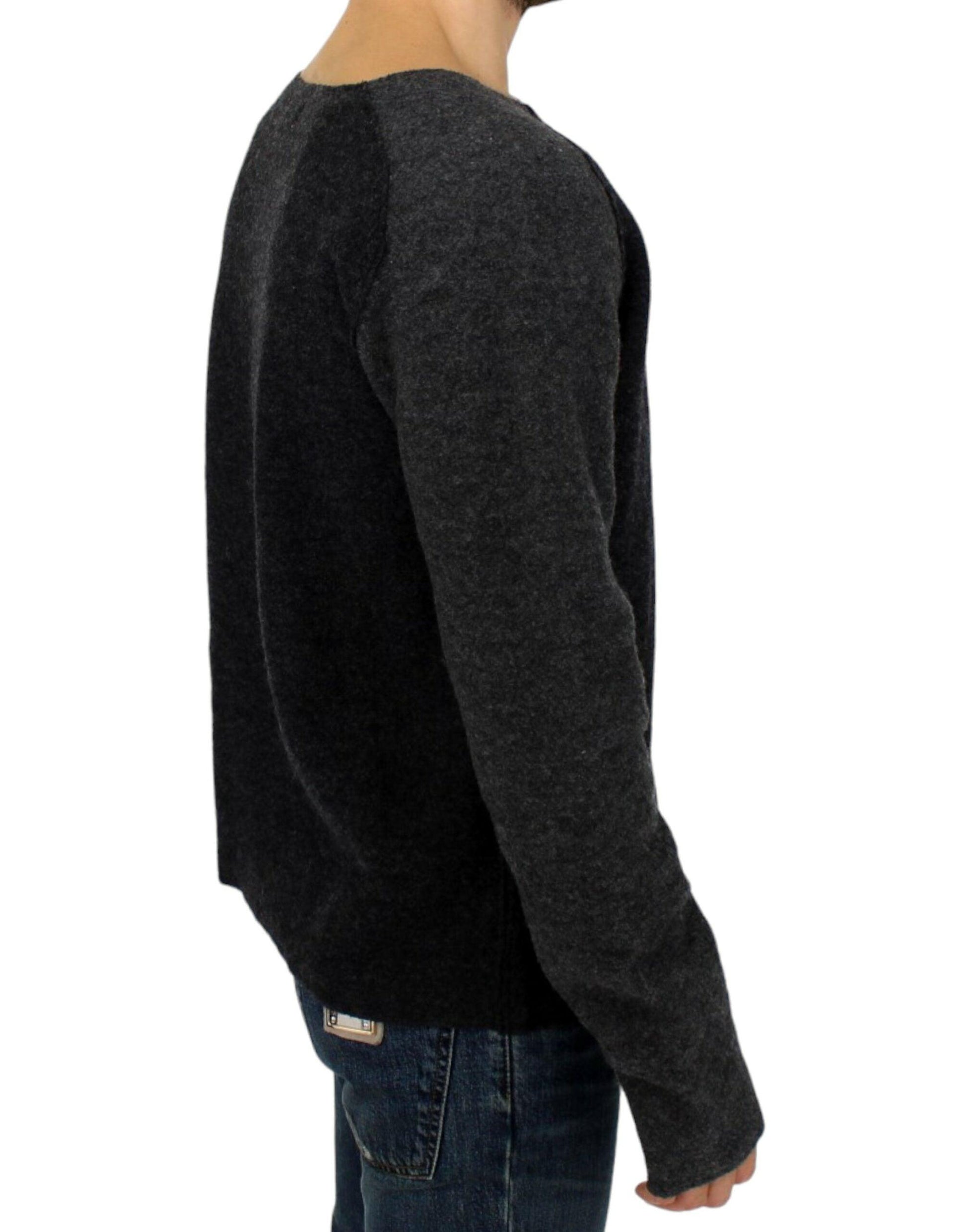 Costume National Chic Gray Wool Crewneck Sweater - PER.FASHION
