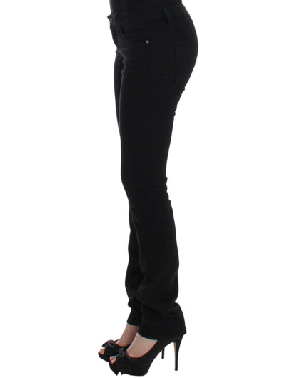 Costume National Elegant Black Straight Leg Jeans - PER.FASHION