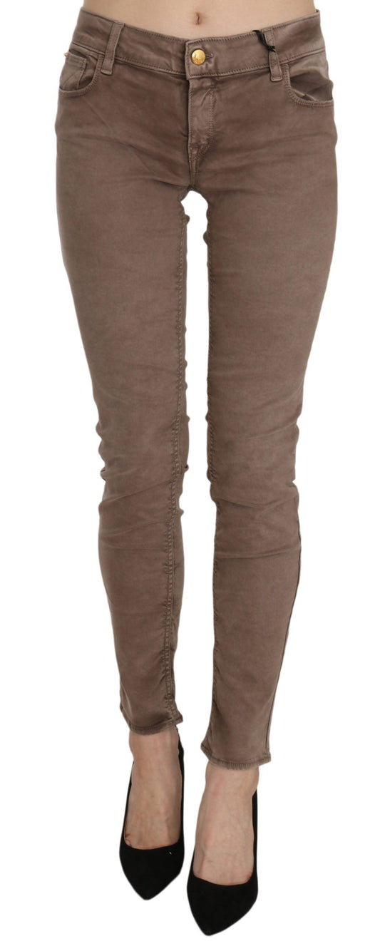 CYCLE Chic Brown Slim Fit Skinny Jeans - PER.FASHION