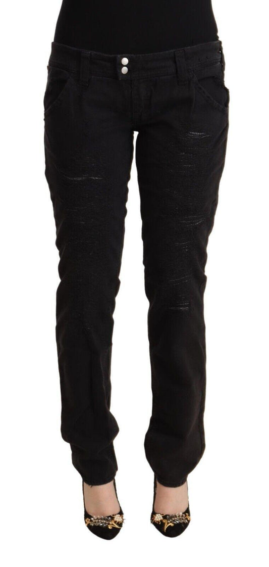 CYCLE Chic Low Waist Black Slim Fit Jeans - PER.FASHION