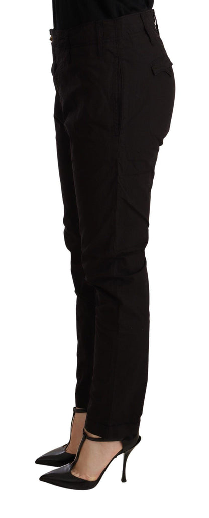 CYCLE Elegant Black Baggy Cotton Pants - PER.FASHION
