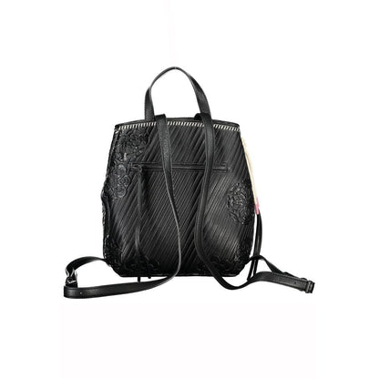 Desigual Chic Black Backpack with Contrast Details - PER.FASHION