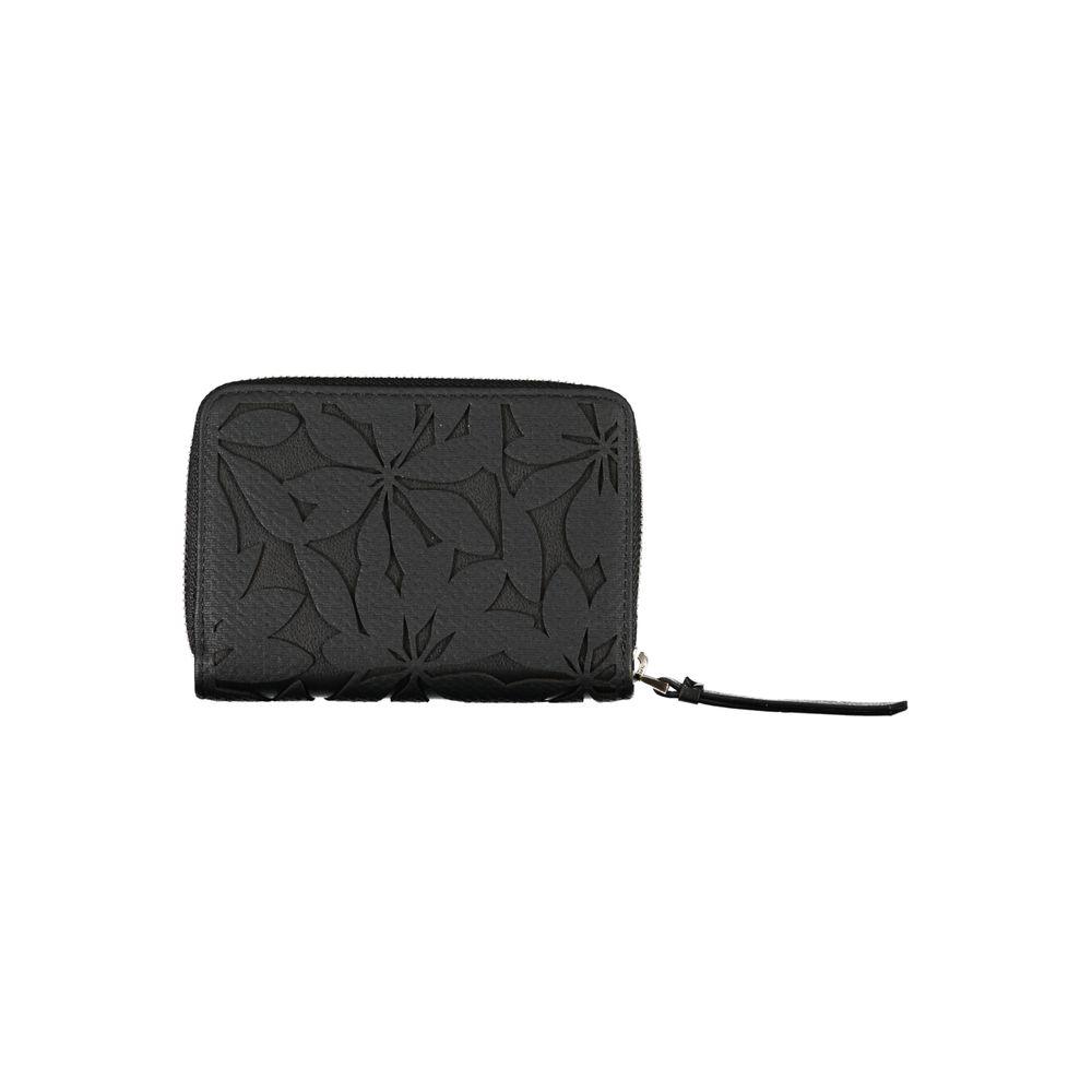 Desigual Chic Black Wallet with Elegant Detailing - PER.FASHION