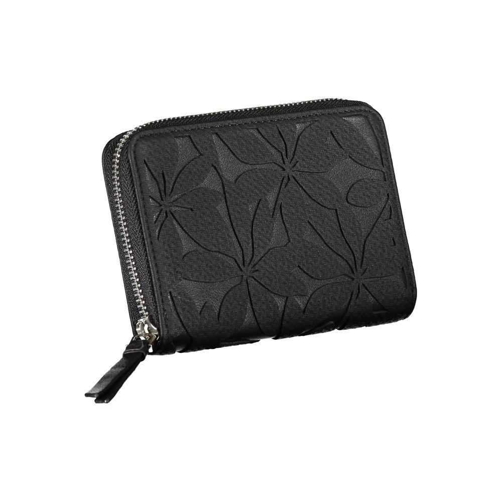 Desigual Chic Black Wallet with Elegant Detailing - PER.FASHION