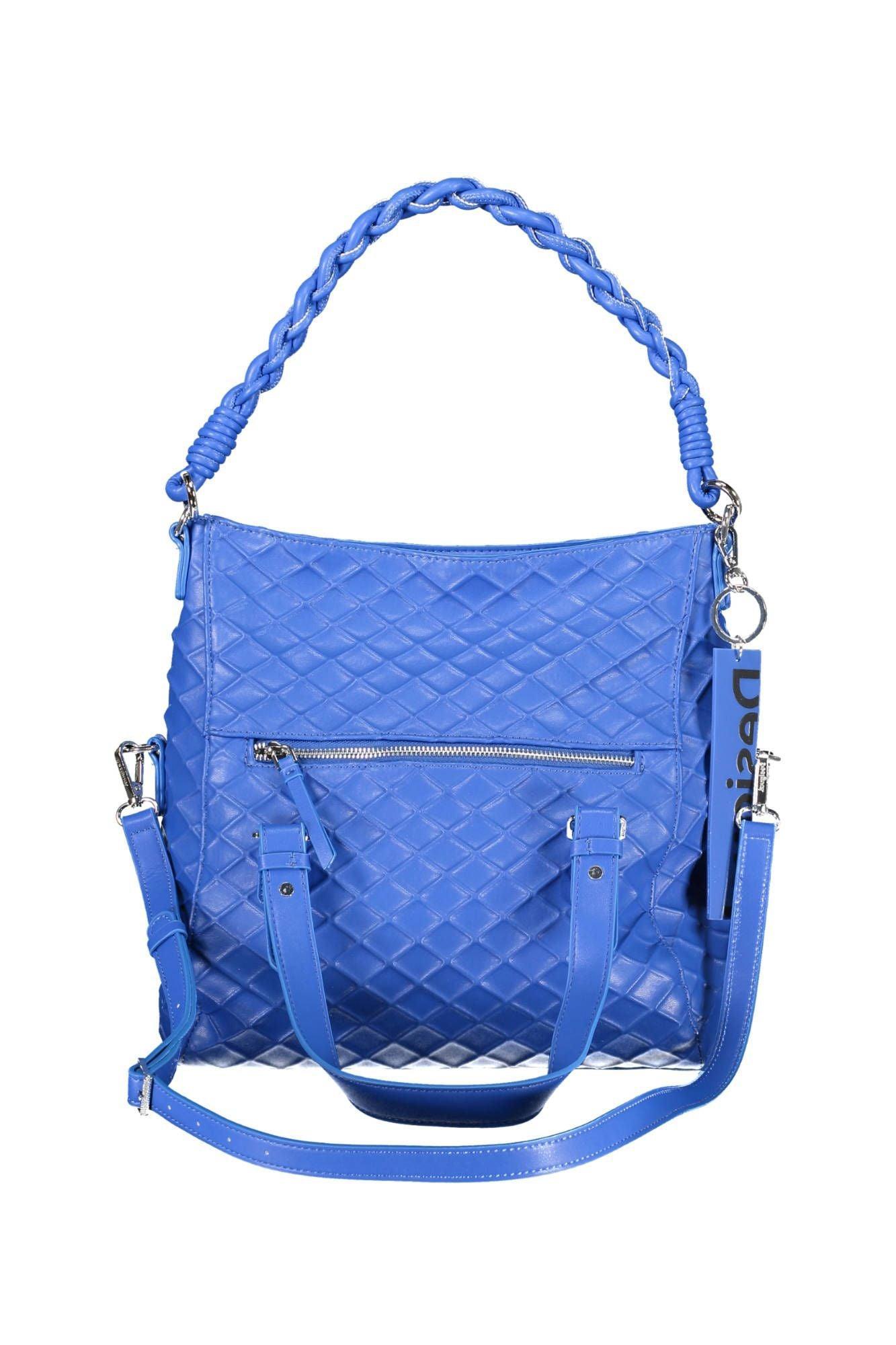 Desigual Chic Blue Contrasting Detail Handbag - PER.FASHION
