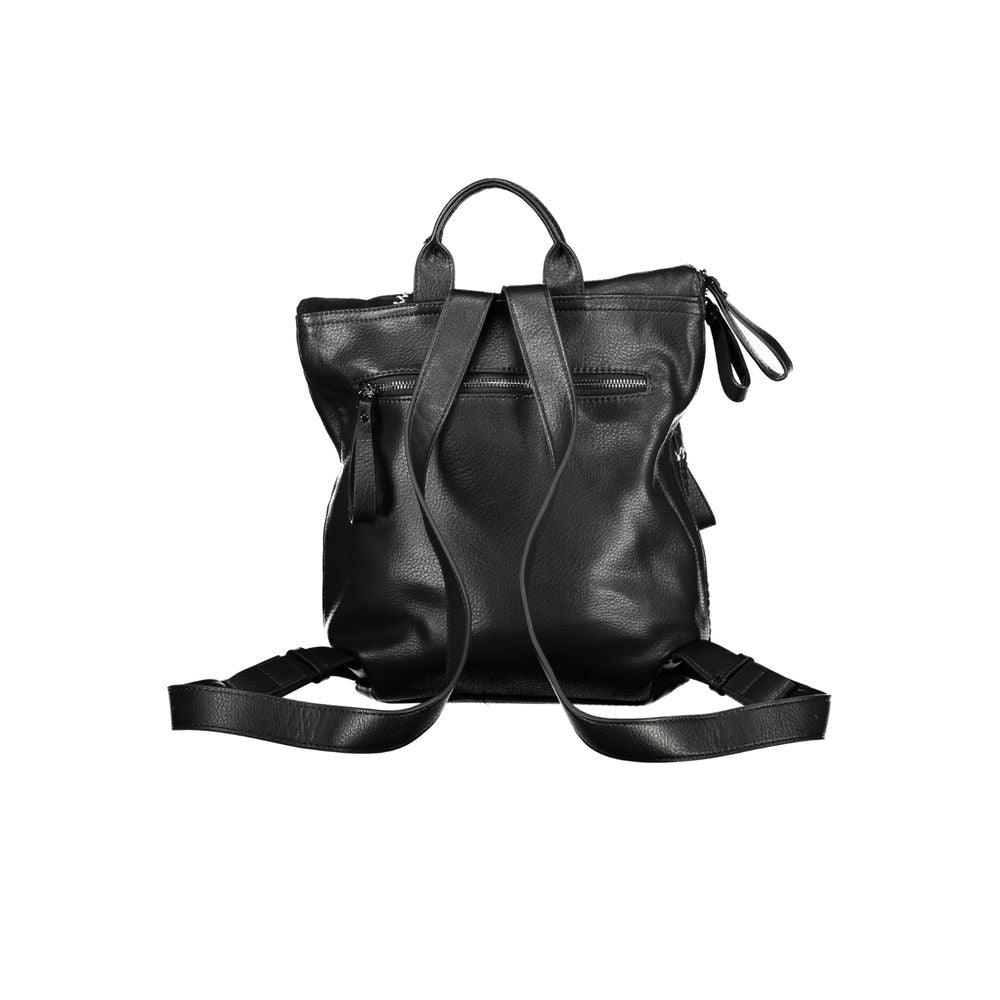 Desigual Chic Contrast Detail Black Backpack - PER.FASHION