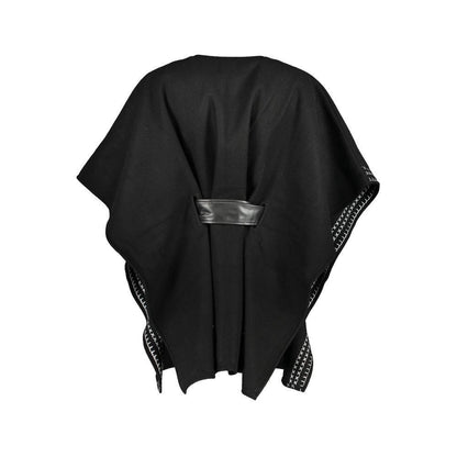 Desigual Chic Crew Neck Poncho with Contrast Details - PER.FASHION