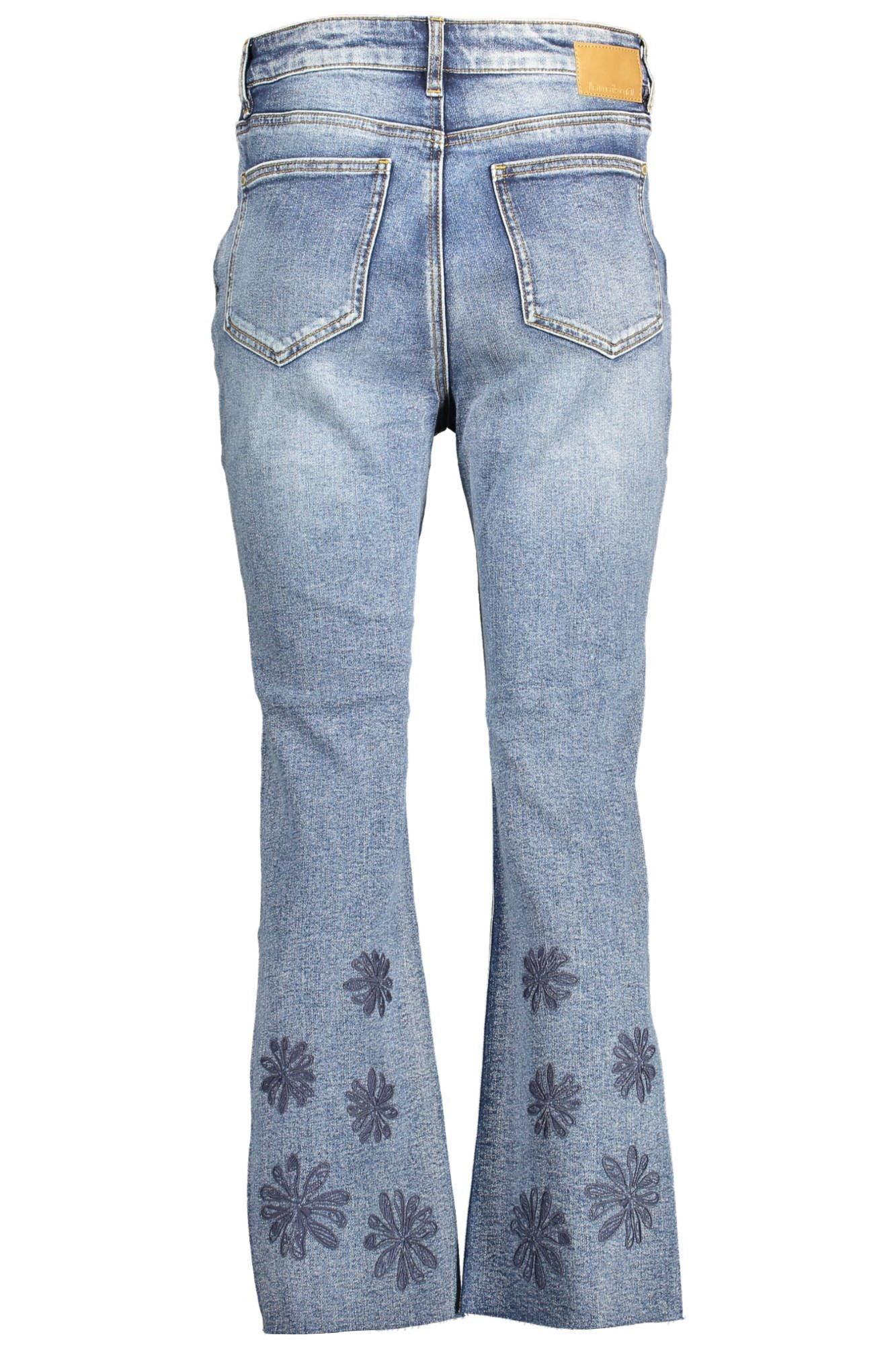 Desigual Chic Embroidered Faded Jeans with Contrasting Accents - PER.FASHION