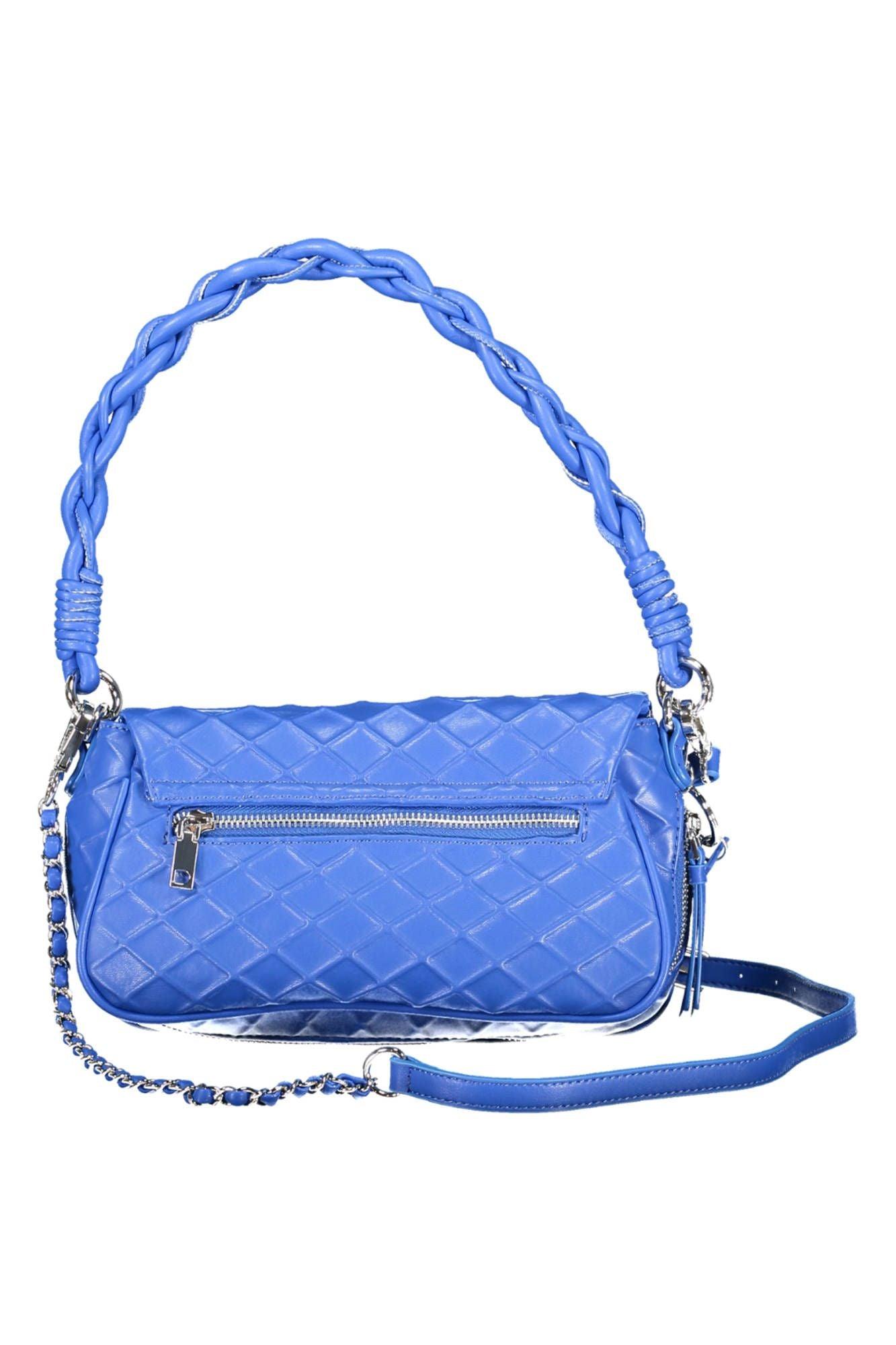 Desigual Chic Expandable Blue Handbag with Contrasting Details - PER.FASHION