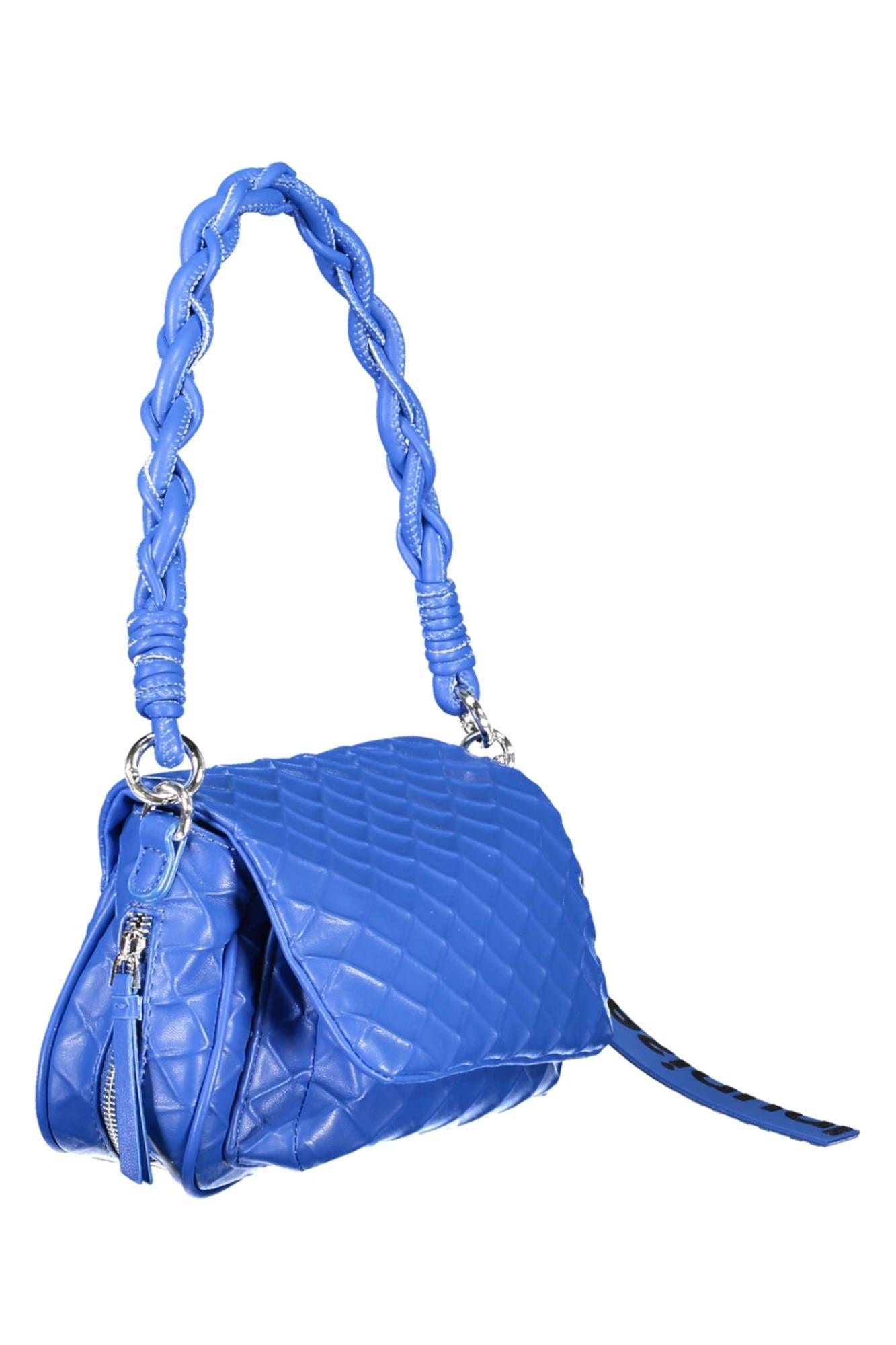 Desigual Chic Expandable Blue Handbag with Contrasting Details - PER.FASHION