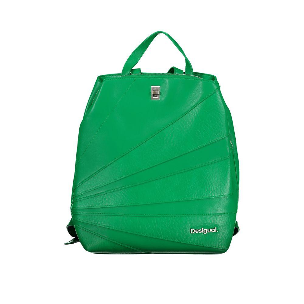 Desigual Chic Green Backpack with Contrast Details - PER.FASHION