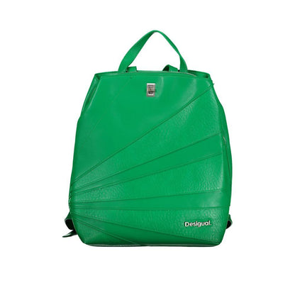 Desigual Chic Green Backpack with Contrast Details - PER.FASHION