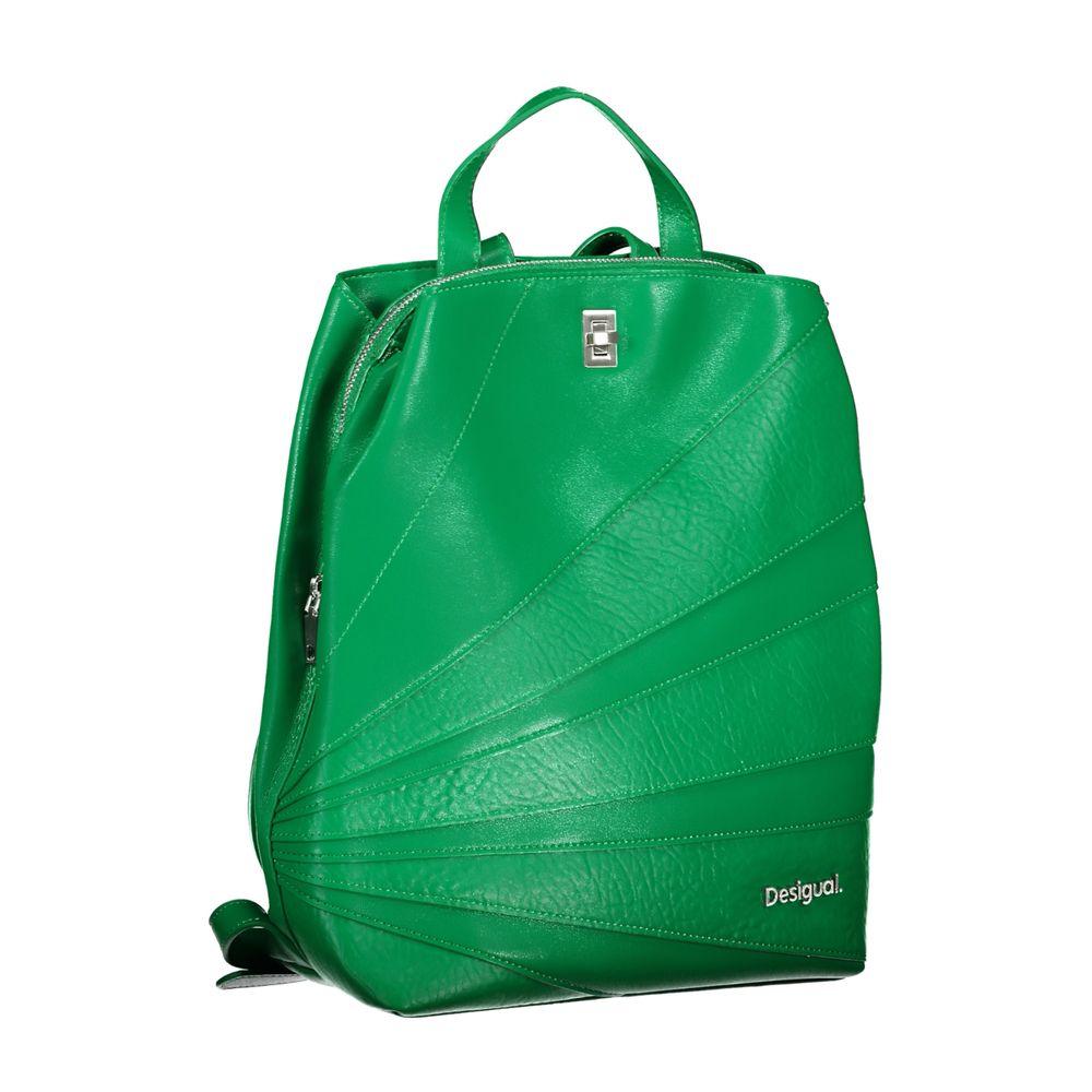 Desigual Chic Green Backpack with Contrast Details - PER.FASHION