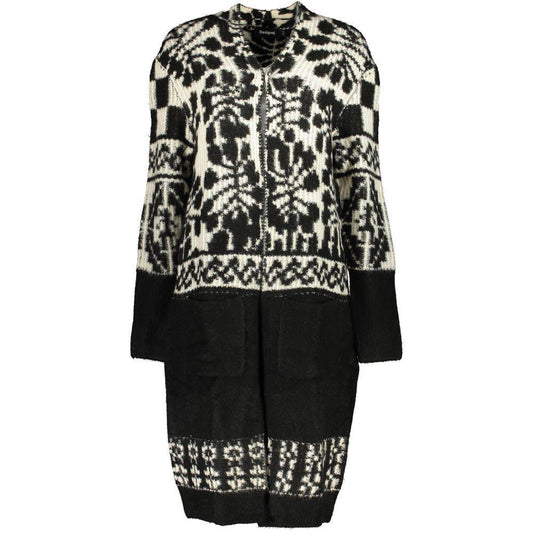 Desigual Chic Long Sleeved Coat with Contrast Details - PER.FASHION