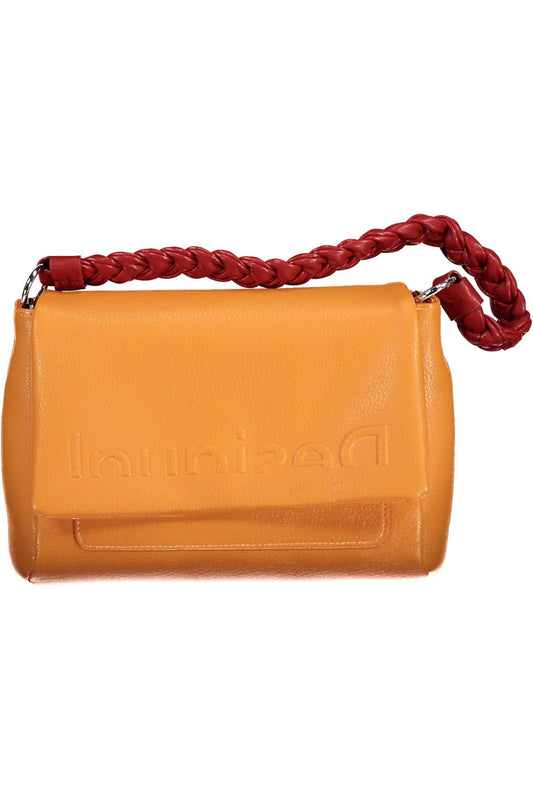 Desigual Chic Orange Shoulder Bag with Contrasting Details - PER.FASHION
