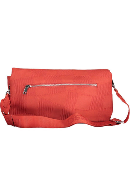 Desigual Chic Red Polyurethane Handbag with Multiple Compartments - PER.FASHION