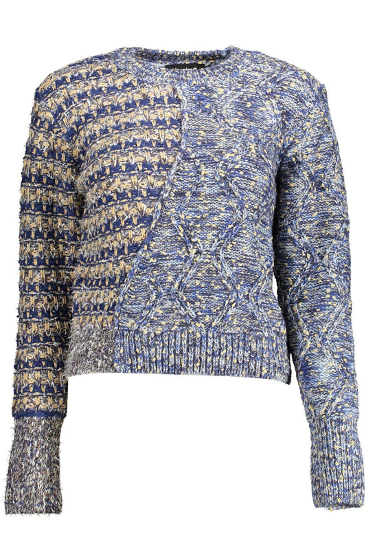 Desigual Eclectic Blue Contrast Detail Sweater - PER.FASHION