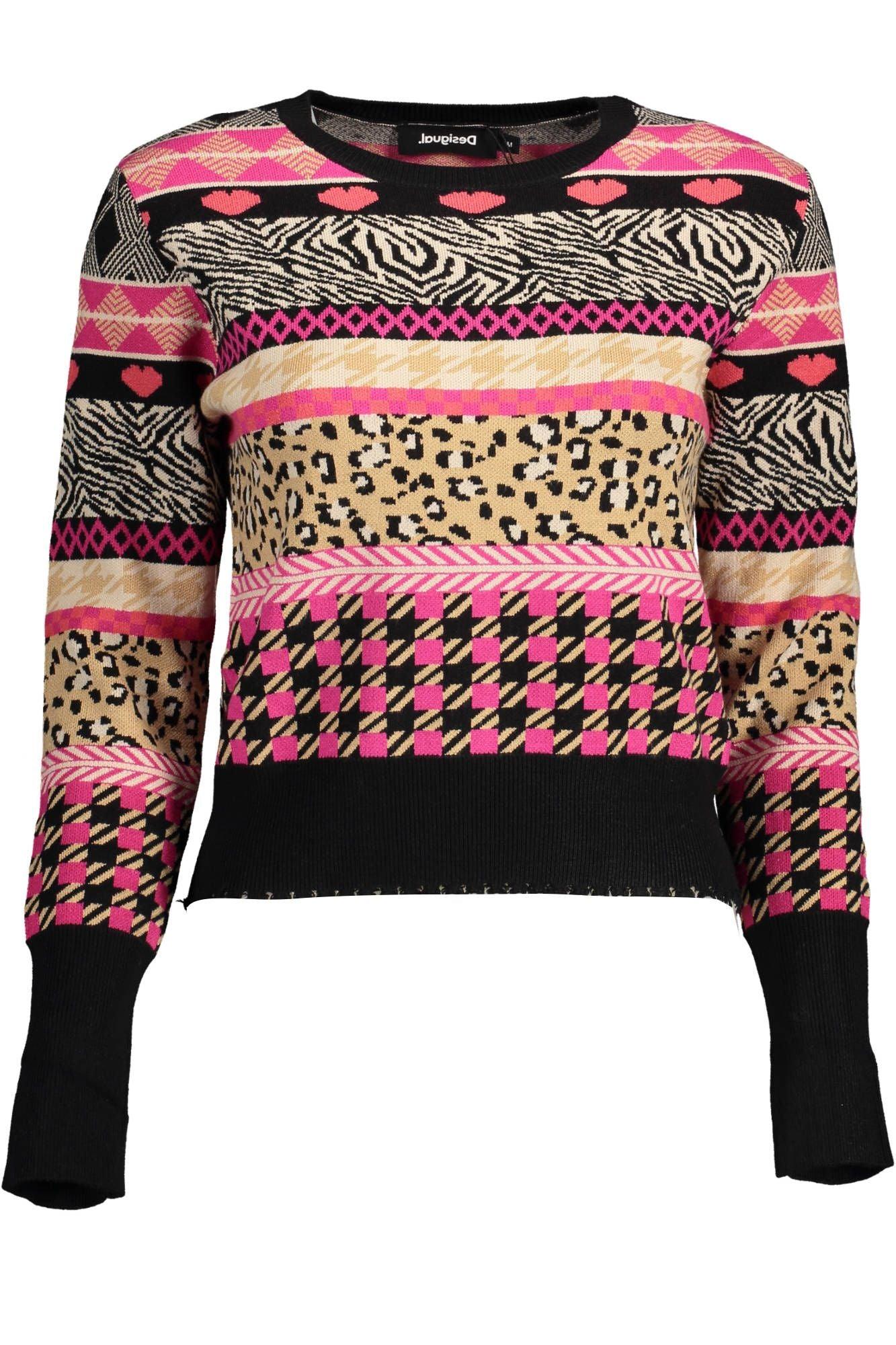 Desigual Elegant Long-Sleeved Round Neck Sweater - PER.FASHION