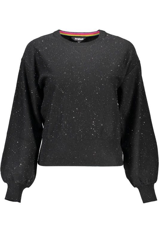 Desigual Elegant Long-Sleeved Sweater with Contrasting Accents - PER.FASHION