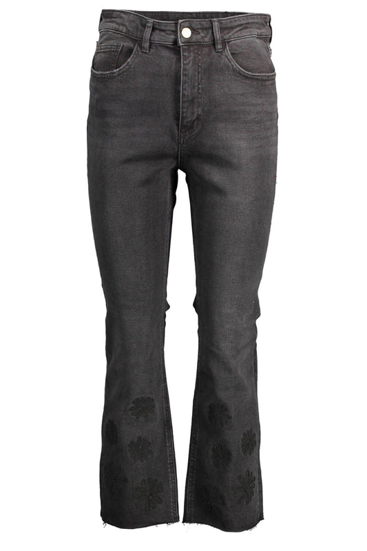 Desigual Embroidered Contrast Detail Denim Jeans - PER.FASHION