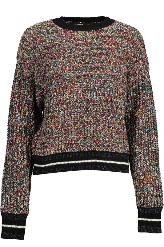 Desigual Enigmatic Black Sweater with Contrasting Details - PER.FASHION