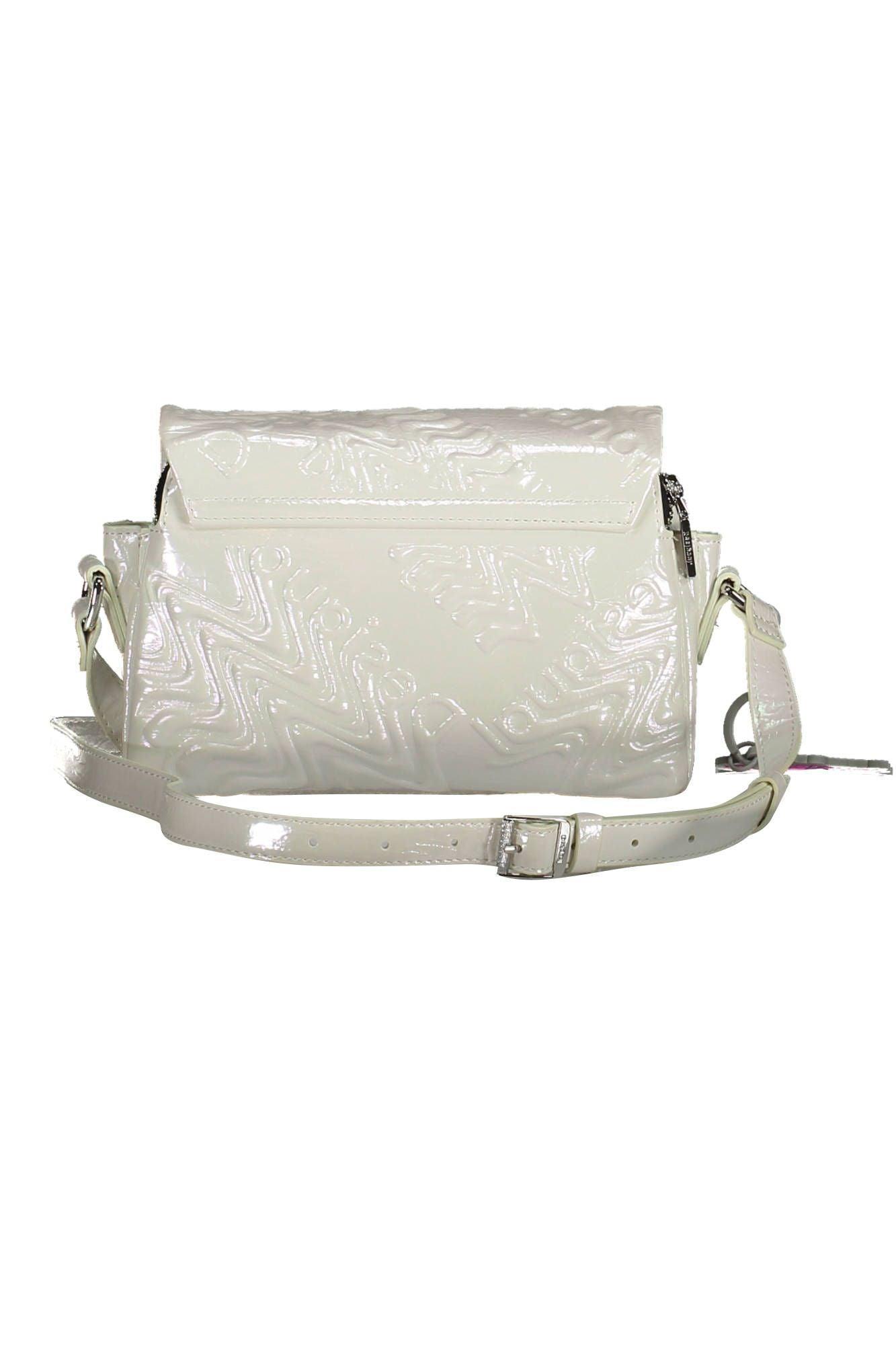 Desigual Iridescent Adjustable Shoulder Bag in White - PER.FASHION