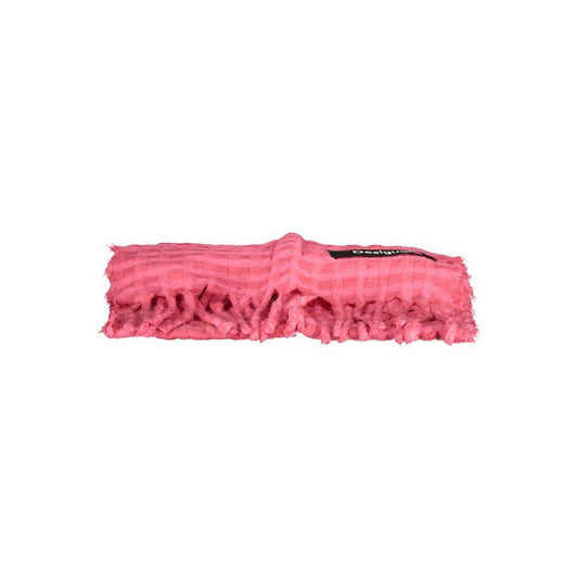 Desigual Pink Polyester Scarf - PER.FASHION