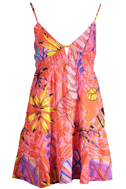 Desigual Radiant Pink Summer Dress with Delicate Details - PER.FASHION
