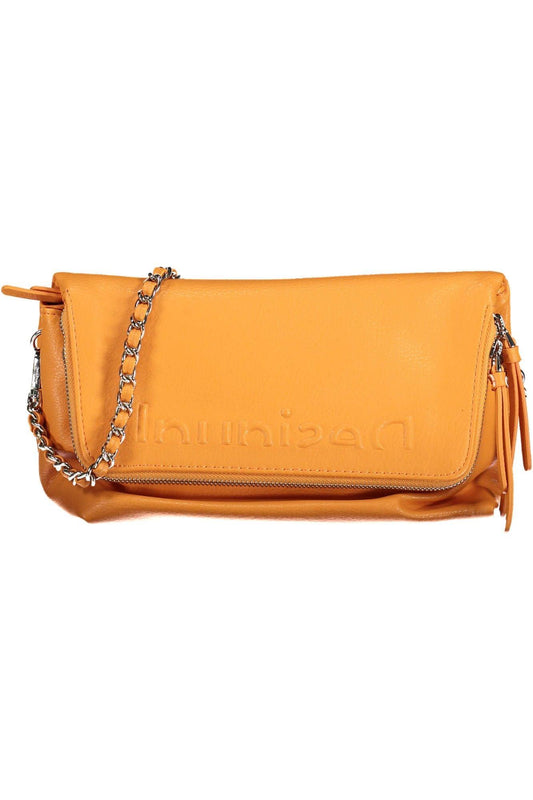 Desigual Vibrant Orange Polyurethane Handbag - PER.FASHION