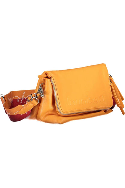 Desigual Vibrant Orange Polyurethane Handbag - PER.FASHION
