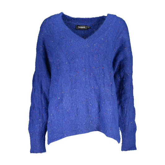 Desigual Vibrant V-Neck Sweater with Contrasting Details - PER.FASHION