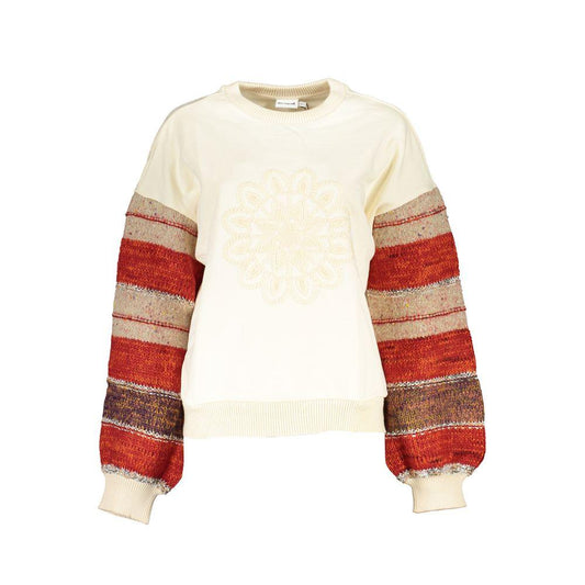 Desigual White Cotton Sweater - PER.FASHION