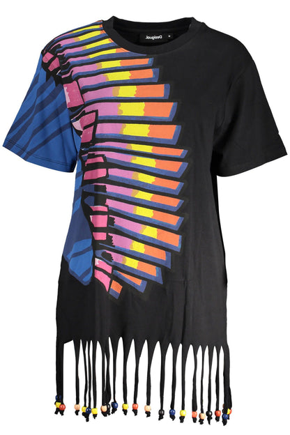 Desigual Chic Contrasting Print Dress with Logo Detail - PER.FASHION