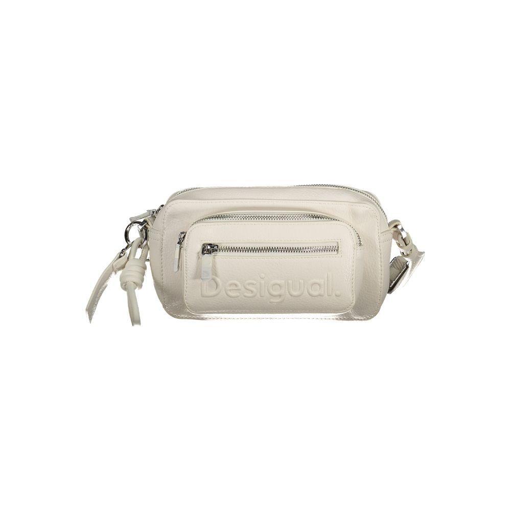 Desigual White Polyethylene Handbag - PER.FASHION