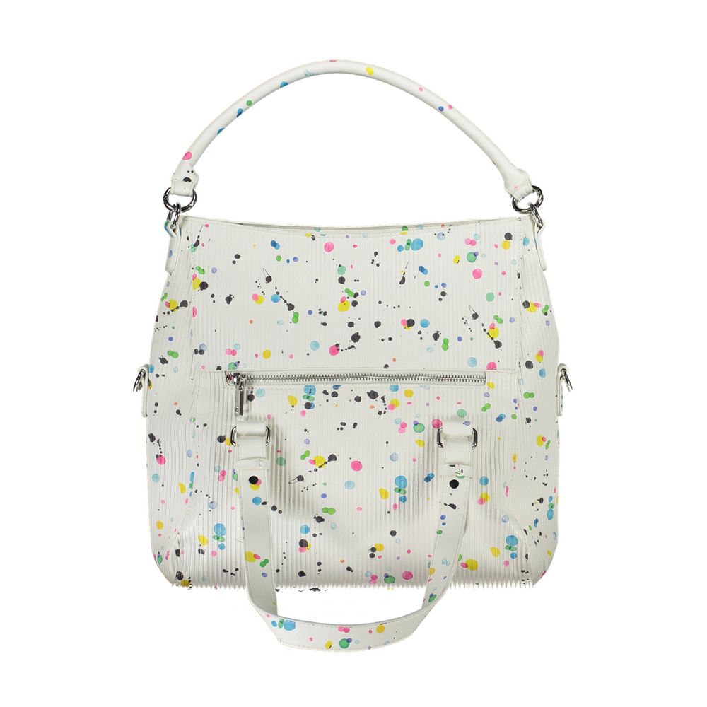 Desigual Chic White Contrasting Detail Handbag