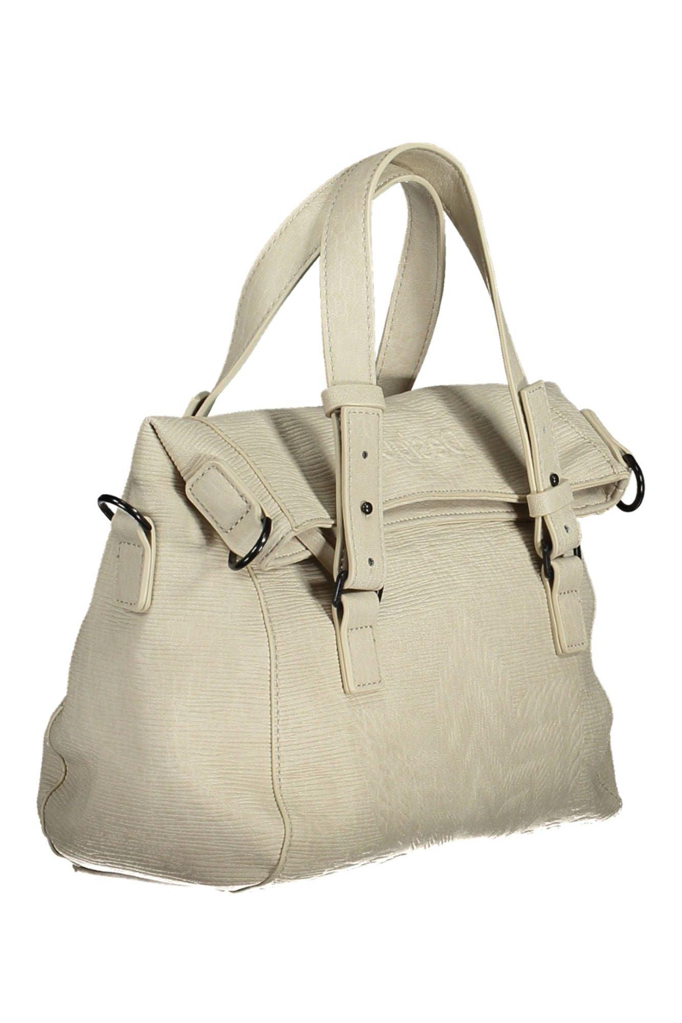 Desigual Chic White Contrasting Detail Handbag - PER.FASHION